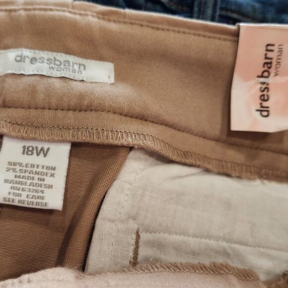 DressBarn Dress Pants Regular Fit Straight Leg High Waisted Beige Size 18W NWT - Picture 8 of 9